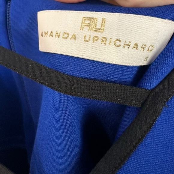 Amanda Uprichard Blue Mini Dress Plunging Neckline S - Picture 4 of 6
